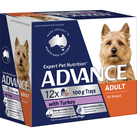 ADVANCE Single Serve Wet Dog Adult Turkey 12x100g