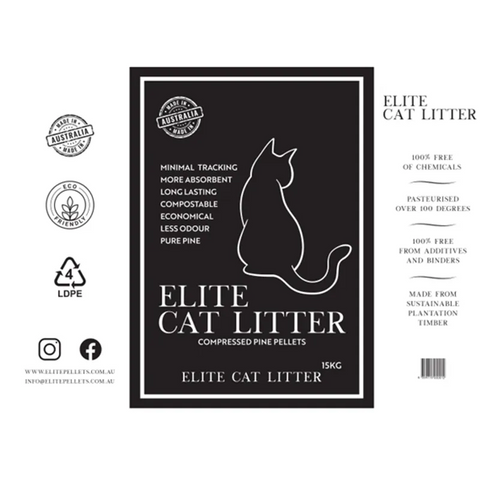 ELITE Cat Litter 15kg (66) Pelletized Pine