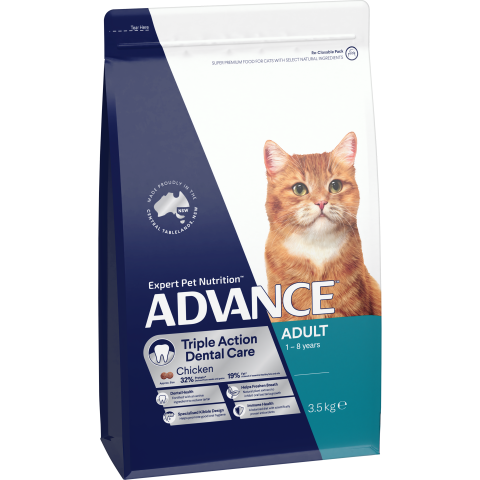ADVANCE  Dry Cat Adult Triple Action Dental Chicken 3.5kg