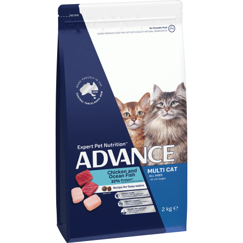 ADVANCE  Dry Multi-Cat Chicken and Ocean Fish 2kg