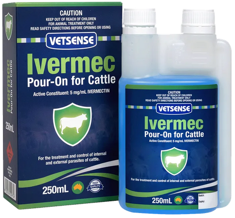 VETSENSE Ivermec Pour-On for Cattle 250mL