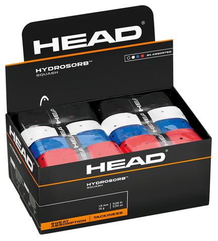HEAD Hydrosorb Squash Grip 24pc Box Assorted