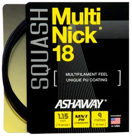 Ashaway MultiNick 18g Black Squash String Set 9m***