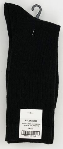 Sof Sole Dress Crew Sock Black 3PK M7-9***
