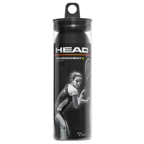 HEAD Single Yellow Dot Squash Ball 3-Ball pk