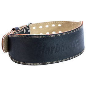 Harbinger 4" Padded Leather Lifting Belt Black Small r