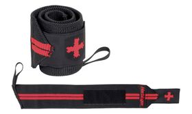 Harbinger Red Line Thumb Loop wrist Wraps Blk/Red 18" r