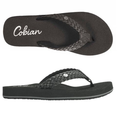 Cobian Sandal Braided Bounce - Black Womens