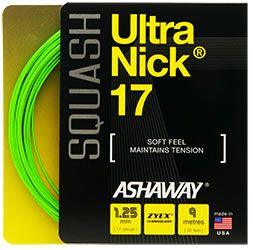 Ashaway UltraNick 17g Optic Green Squash String Set 9m