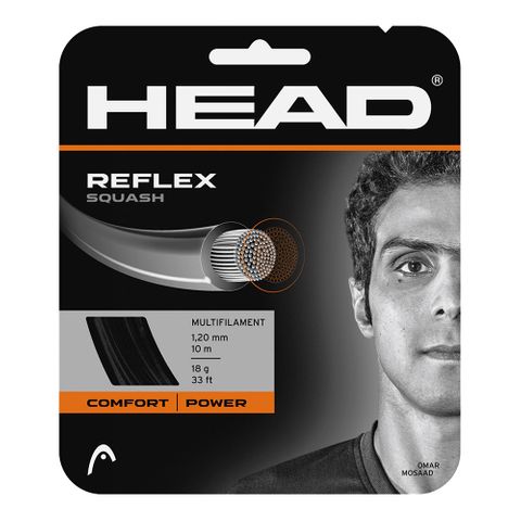 HEAD Reflex 18g Squash String 10m Set Black