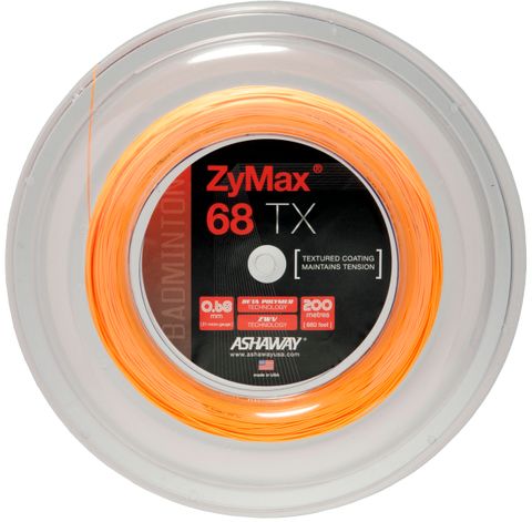 Ashaway ZyMax 68 TX Orange Badminton String REEL 200m