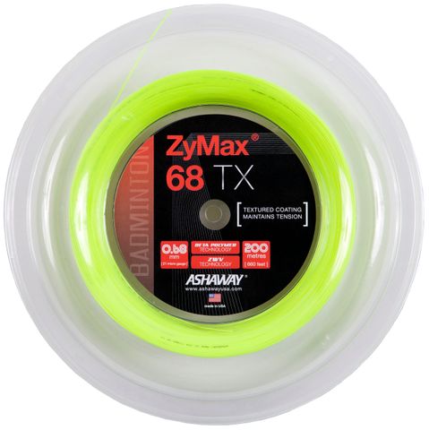 Ashaway ZyMax 68 TX Yellow Badminton String REEL 200m