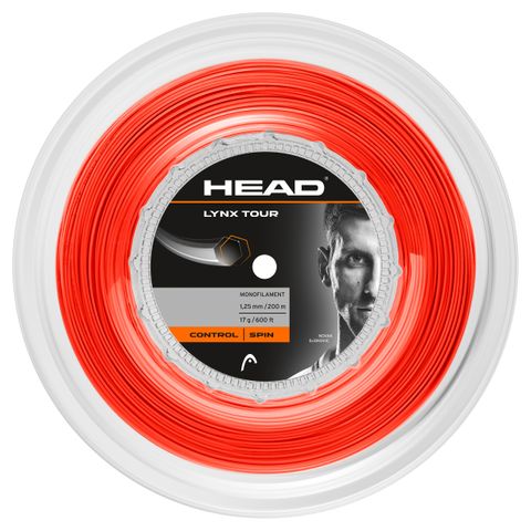 HEAD Lynx Tour 17g/1.25mm Tennis String 200m Reel Orange***