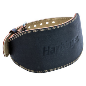 6" Padded Leather Lifting Belt Black