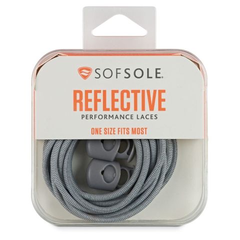 Sof Sole Reflective Bungee Laces  38" Light Grey r