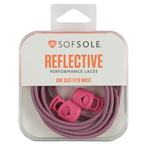 Sof Sole Reflective Bungee Laces 38" Pink