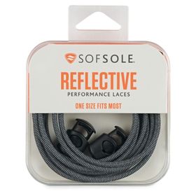 Sof Sole Reflective Bungee Laces  38" Silver/Black r