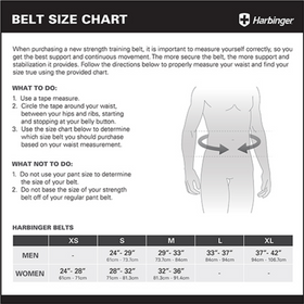 Harbinger Mens 5" Foam Core Belt Black Large r