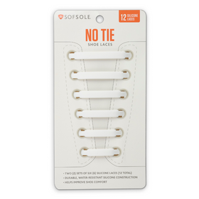 Sof Sole Silicone Stretch Laces set 12x White r