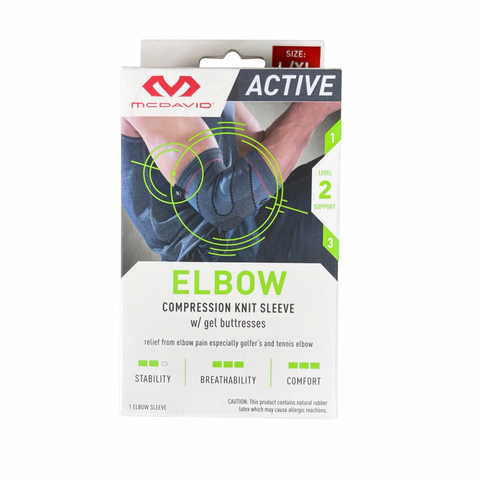 McDavid Active Comp Knit Elbow Sleeve  w/ gel buttress
