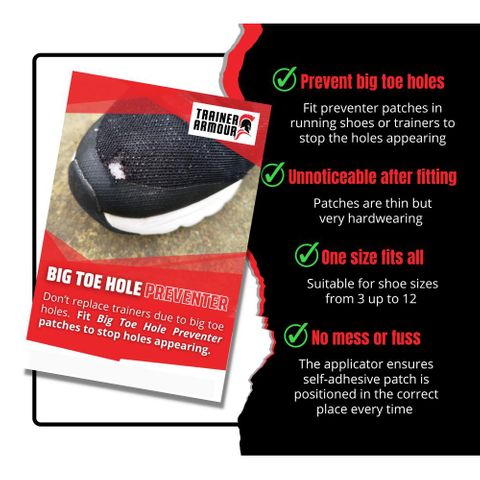 Trainer Armour Big Toe Hole Preventer Pack r