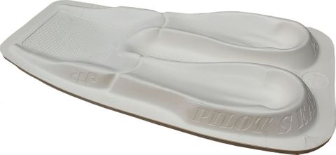 White Pilot Seat Pad-Thick