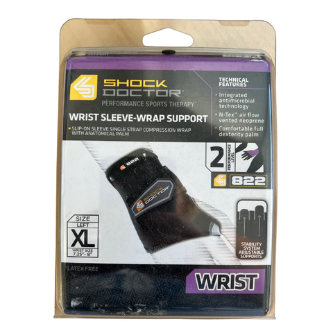 Shock Doctor Adult Wrist Sleeve Wrap Support 822,Wrist Support,Wrist Compression