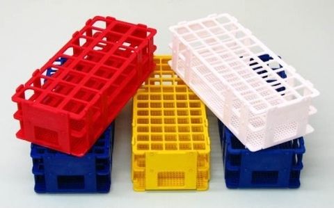Test tube rack PP 90 x 13mm diam Red
