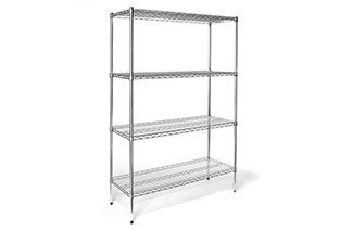 Shelf unit static 4 shelf 46x15.2x160cm