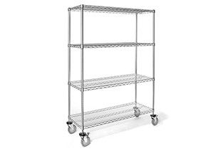 Shelf unit mobile 4 shelf 46x15.2x176cm