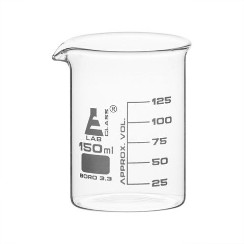 Beakers glass low form 150ml boro