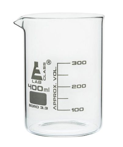 Beakers glass low form 400ml boro
