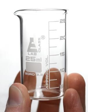 Beakers glass tall form 25ml boro