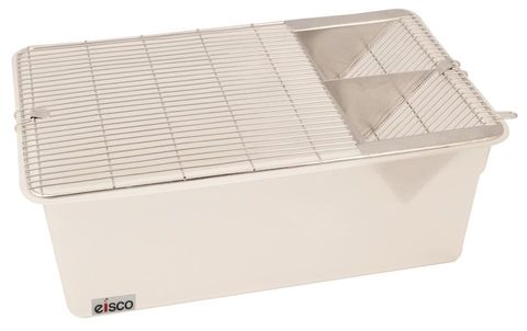 Animal cage PP base with S/S grill 29cm