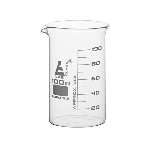 Beakers glass tall form 100ml boro