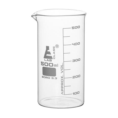 Beakers glass tall form 500ml boro