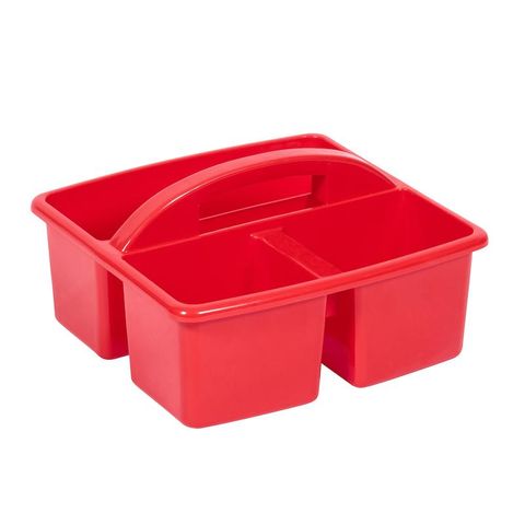 Small plastic caddy - red