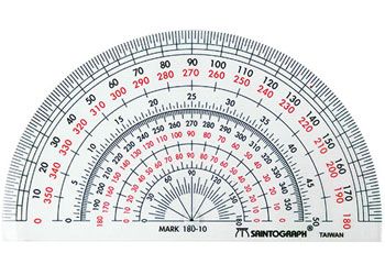 Protractor Advanced set 180d 100mm wide