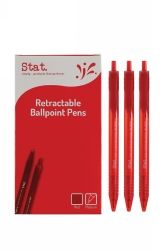 Pens retractable red medium 1.0mm Stat