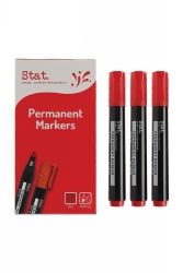 Marker permanent red 2mm bullet tip