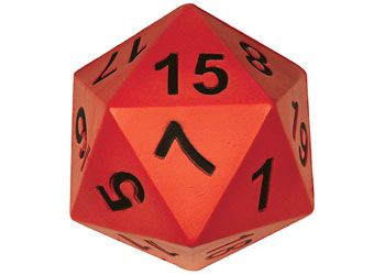 Dice 20-sided 15cm soft foam