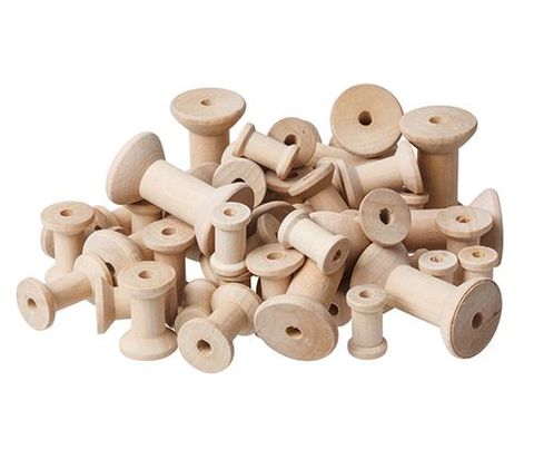 Wooden Spool 50s Natural Asst Sizes