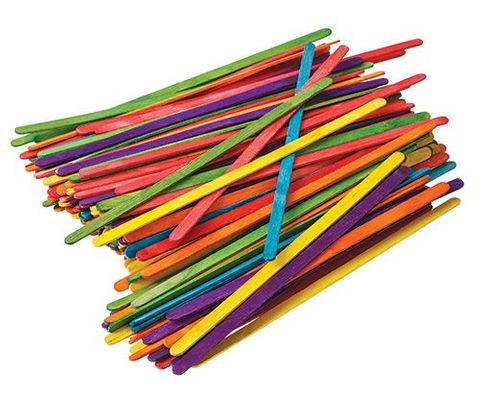 Wooden spills assorted colours