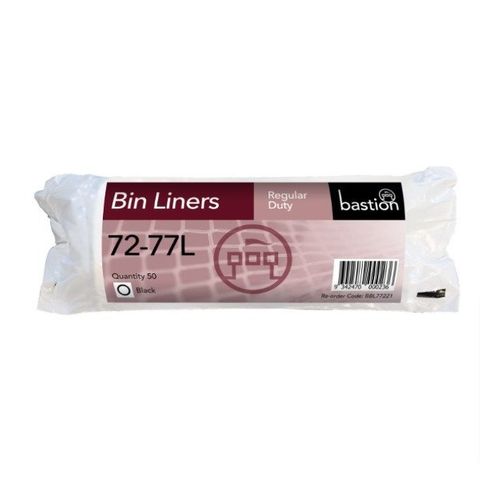 Bin liners regular duty 72-77 lt blue