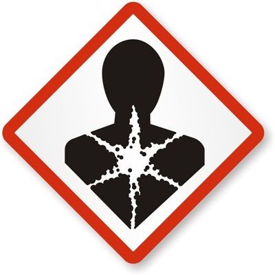 Labels "Chronic Hazard" 100x100mm GHS