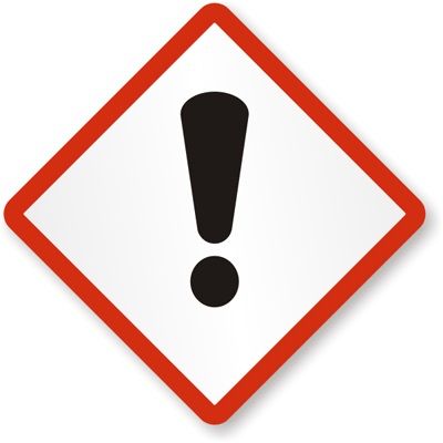 Labels "Harmful" 100x100mm GHS