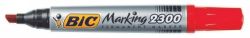 Marker permanent BIC chisel red