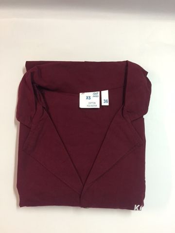 Lab Coat X-Small Burgundy