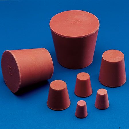 Stopper conical red rubber 9x6x18mm
