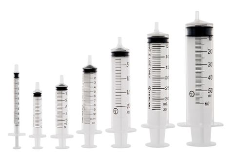 Syringe disposable plastic 20ml L/slip